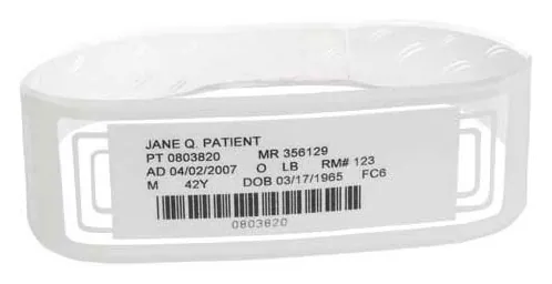 Pulseiras de identificação de pacientes Zebra